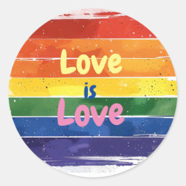 Liebe ist Liebe, Stolz Design Runder Aufkleber