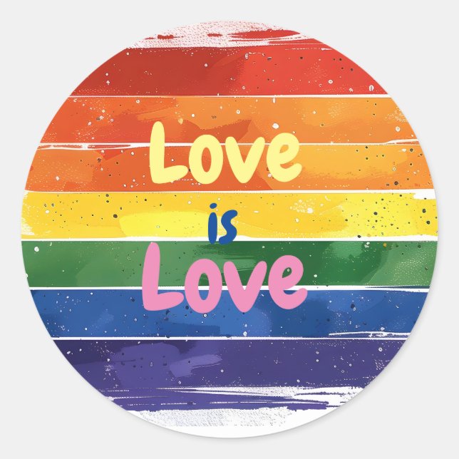 Liebe ist Liebe, Stolz Design Runder Aufkleber (Vorderseite)