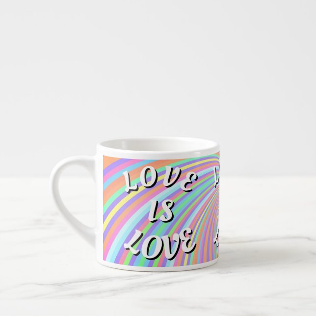 Liebe ist Liebe-Stolz Espressotasse (Links)
