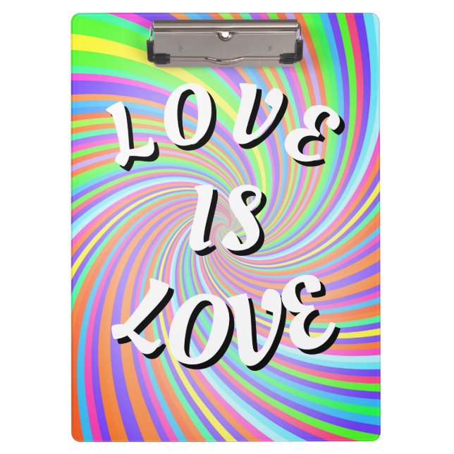 Liebe ist Liebe-Stolz Klemmbrett (Vorderseite)