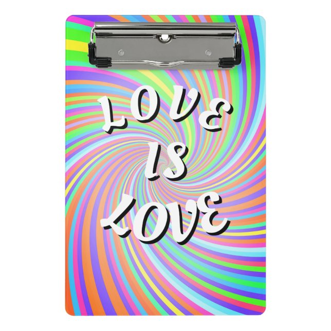 Liebe ist Liebe-Stolz Mini Klemmbrett (Vorderseite)