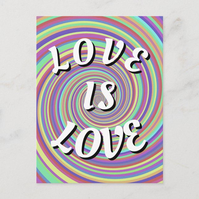 Liebe ist Liebe-Stolz Postkarte (Vorderseite)