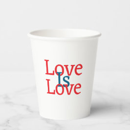 Liebe ist Liebe Stolz rot Juni LGBTQ Einfachtext Pappbecher