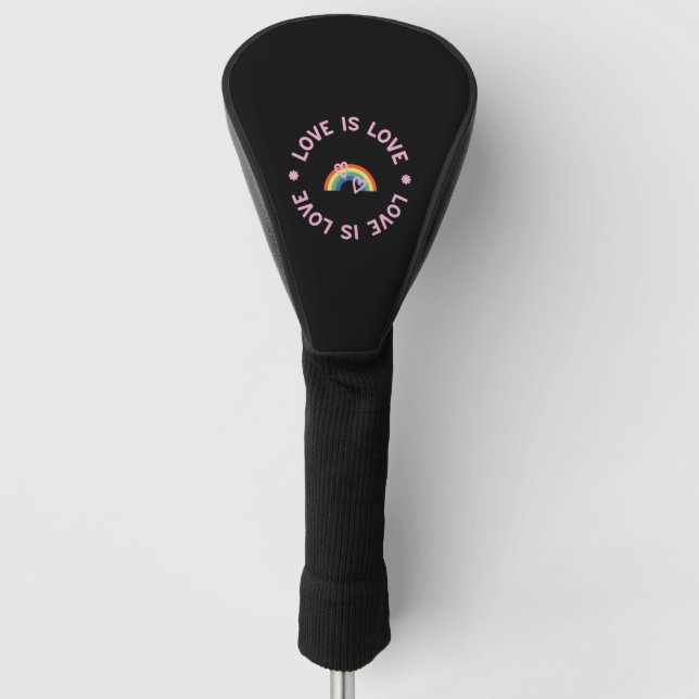 Liebe ist Liebe T - Shirt Aufkleber Golf Headcover (Vorderseite)