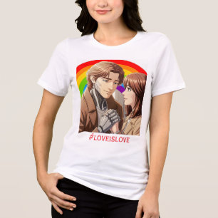 Liebe ist Liebe - T-Shirt für Frauen mit menschlic Tri-Blend Shirt
