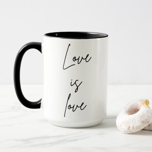 Liebe ist Liebe  Tasse (Mit Donut)
