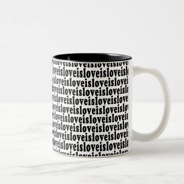 Liebe ist Liebe-Tasse Zweifarbige Tasse (Rechts)