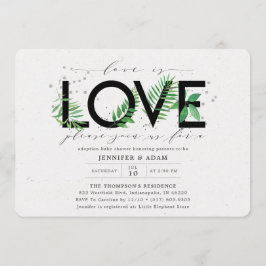 Liebe ist Liebe Tropical Greenery Adoption Baby Sh Einladung