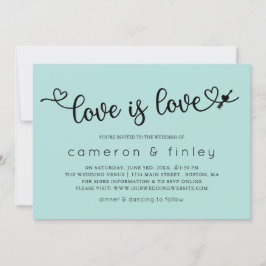 Liebe ist Liebe Türkisschwule oder lesbische Hochz Einladung