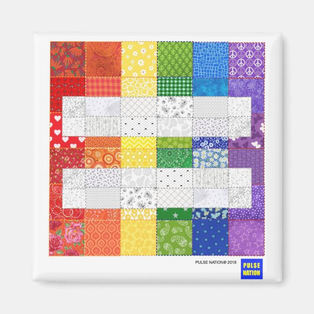 Liebe ist Liebe [wd] Rainbow Equality-Magnet Magnet (Vorne)