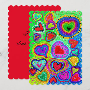 Liebe ist Liebe Whimsical Folk Hearts Valentine