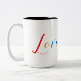 Liebe ist Liebe Zweifarbige Tasse