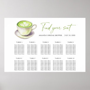 Liebe ist Matcha Hochzeits-Sitzplan Poster