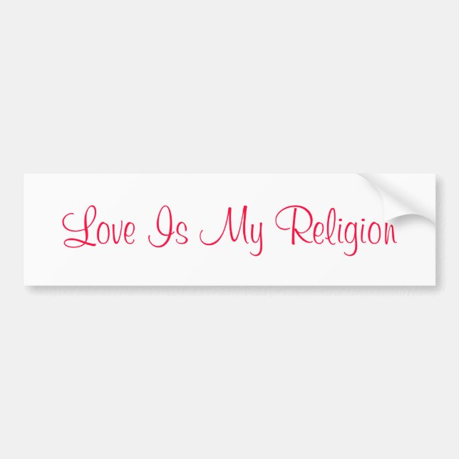 Liebe ist meine Religion Autoaufkleber (Vorne)
