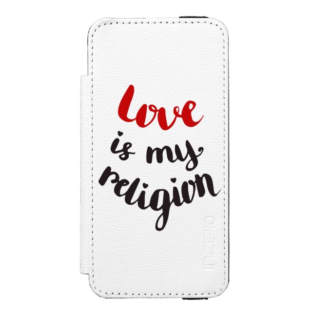 Liebe ist meine Religion Incipio iPhone Geldbeutel-Hülle (Folio Vorderseite)