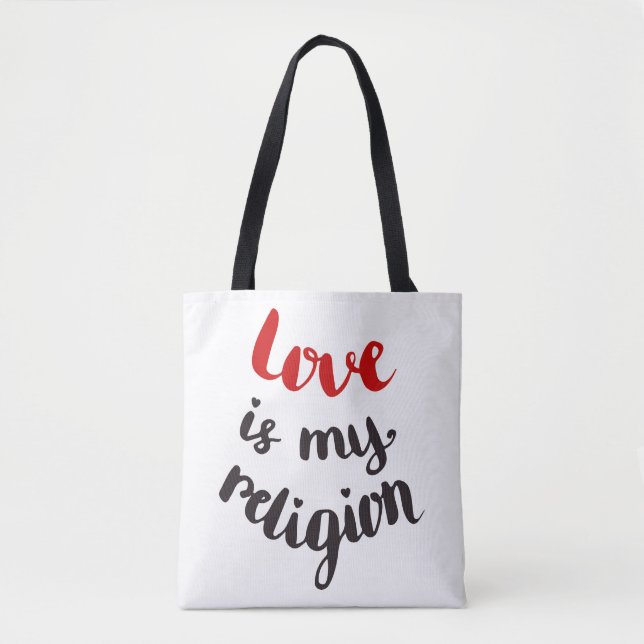 Liebe ist meine Religion Tasche (Vorderseite)
