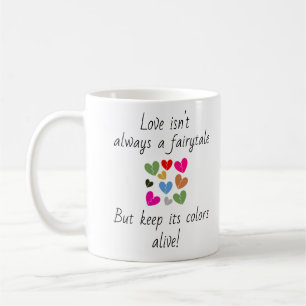 Liebe ist nicht immer ein Märchen: Lebhafte gebroc Kaffeetasse