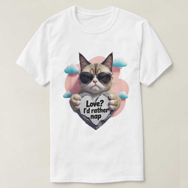 Liebe? Ist Nickerchen für Valentine? T-Shirt (Design vorne)
