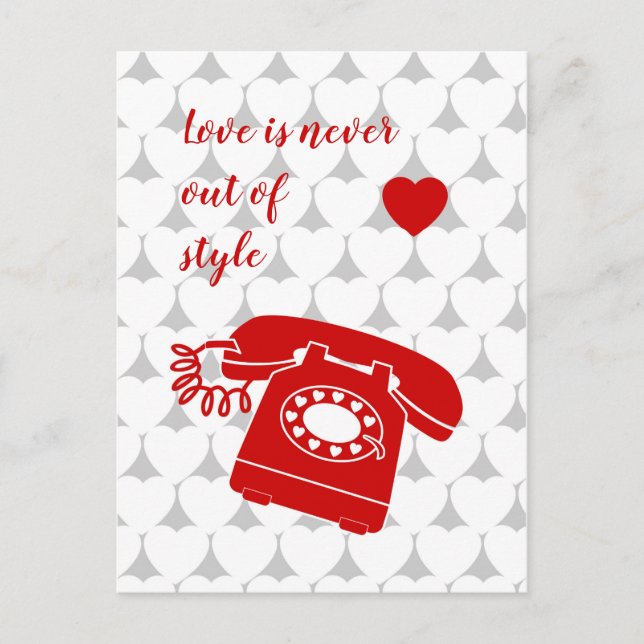 Liebe ist nie aus dem Stil Postkarte (Vorderseite)
