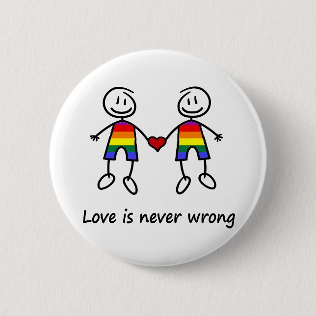 Liebe ist nie falsch button (Vorderseite)