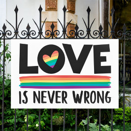 Liebe ist nie falsch LGBTQ Stolz Monat Banner