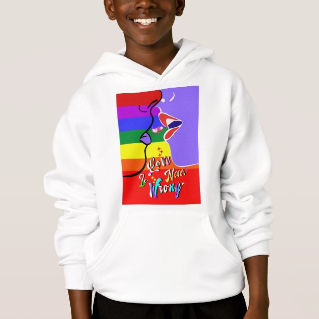 Liebe ist nie falscher Stolz Hoodie (Vorderseite)