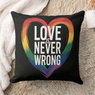 Liebe ist niemals falsch Pride Monat LGBT Kissen