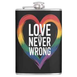 Liebe ist niemals falsch Pride Month LGBT Flachmann
