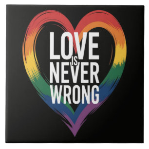 Liebe ist niemals falsch Pride Month LGBT Fliese