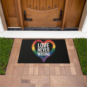 Liebe ist niemals falsch Pride Month LGBT Fußmatte