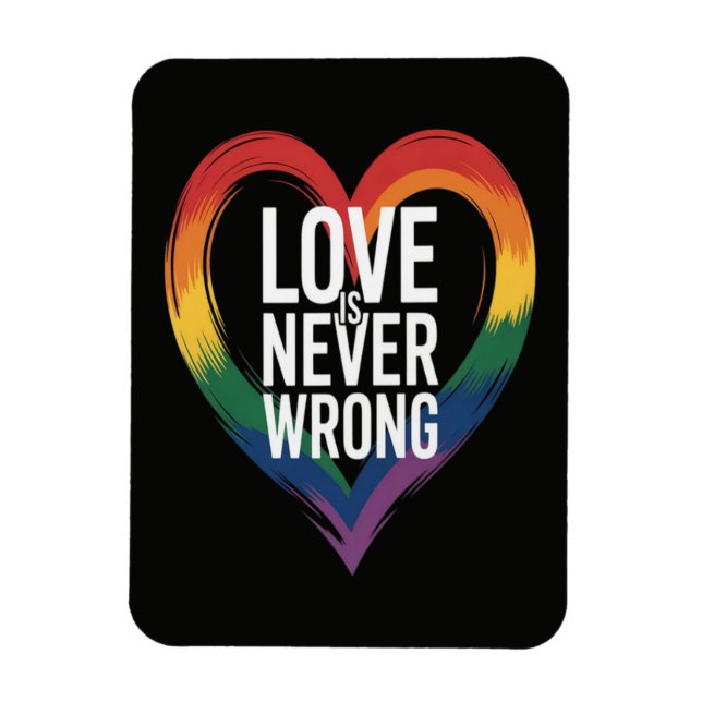 Liebe ist niemals falsch Pride Month LGBT Magnet (Vertikal)