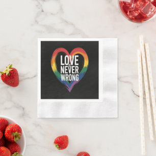 Liebe ist niemals falsch Pride Month LGBT Serviette