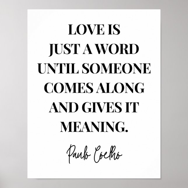 Liebe ist nur ein Wort, bis jemand kommt Poster (Vorne)