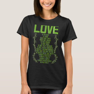 Liebe ist Patient 1 Korinther 13 Christlich T-Shirt