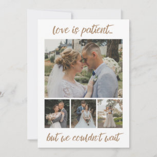 Liebe ist Patient 6 Foto Hochzeitsankündigung Ankündigung