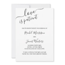 Liebe ist Patient Elegante Script Postponement