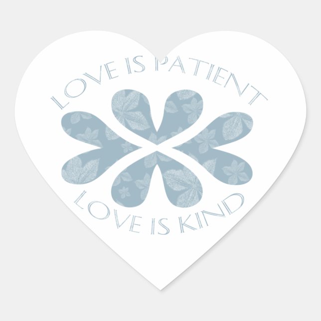 Liebe ist Patient Herz-Aufkleber (Vorderseite)