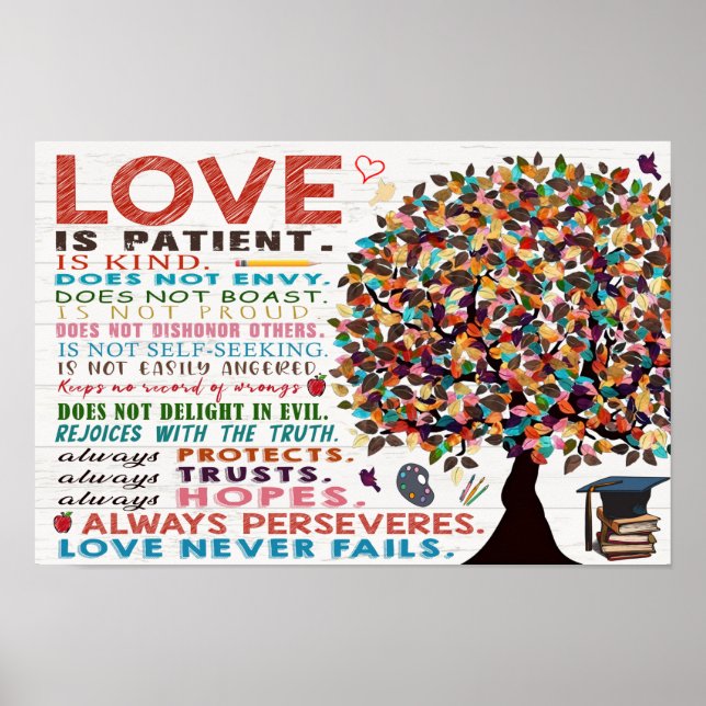 Liebe ist Patient-Klassenposter Poster (Vorne)
