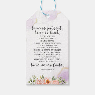 Liebe ist Patient Liebe ist nett, 1 Korinther 13:4 Geschenkanhänger