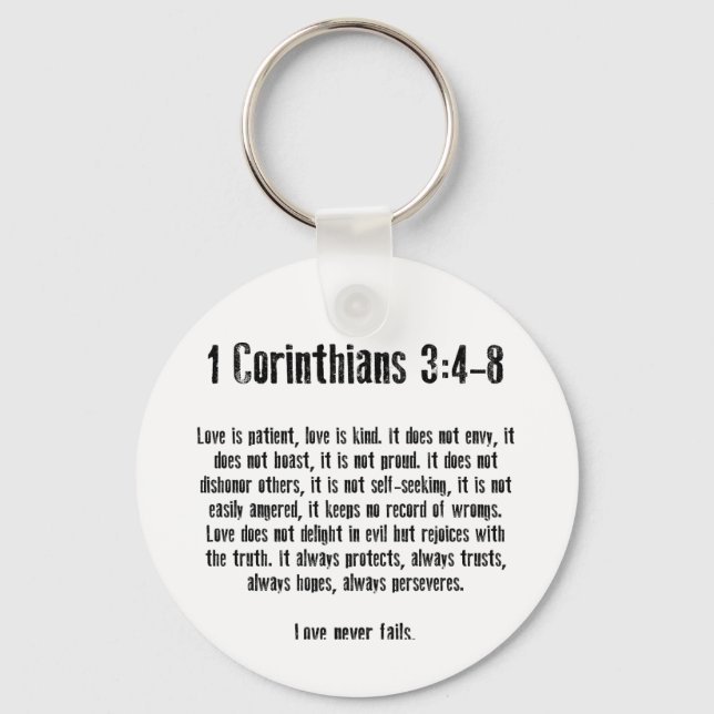 Liebe ist Patient Schlüsselanhänger (Vorderseite)