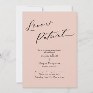 Liebe ist Patientenkarte Blush Pink Aufgehängte Ho Einladung