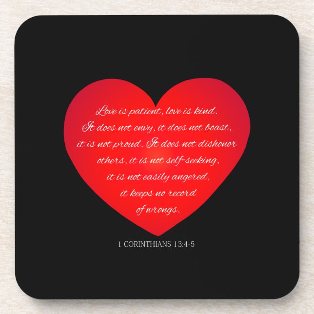 Liebe ist Patientenquote Valentine | UNTERSETZER (Vorderseite)