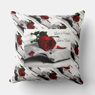 Liebe ist Pillow-Grade ein Baumwollwürfelpilz/Rose Kissen