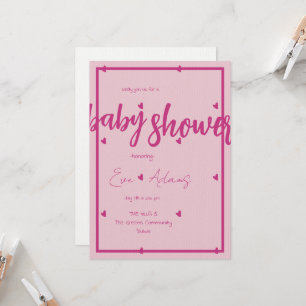 Liebe ist Pink Collection Baby Dusche Einladung