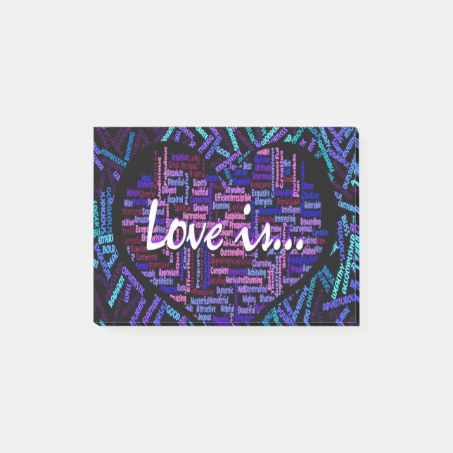 Liebe ist… post-it klebezettel (Vorderseite)