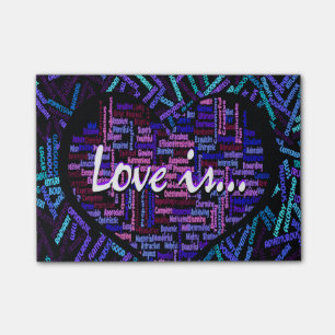 Liebe ist… post-it klebezettel