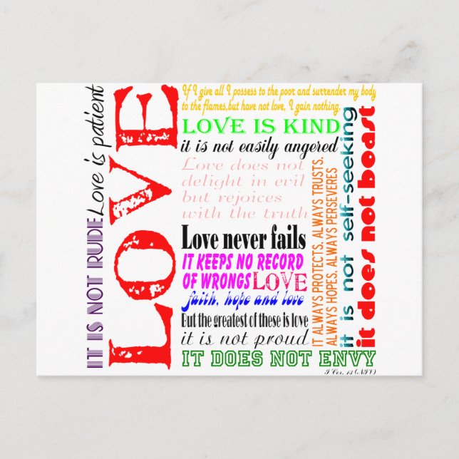 Liebe ist... postkarte (Vorderseite)