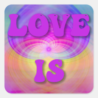 Liebe ist quadratischer aufkleber