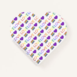 Liebe ist Regenbogen Hochzeitkuchen LGBT Gay Pride Notizbuch