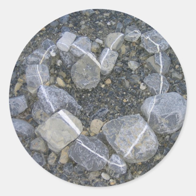 Liebe ist Rock Solid Runder Aufkleber (Vorderseite)